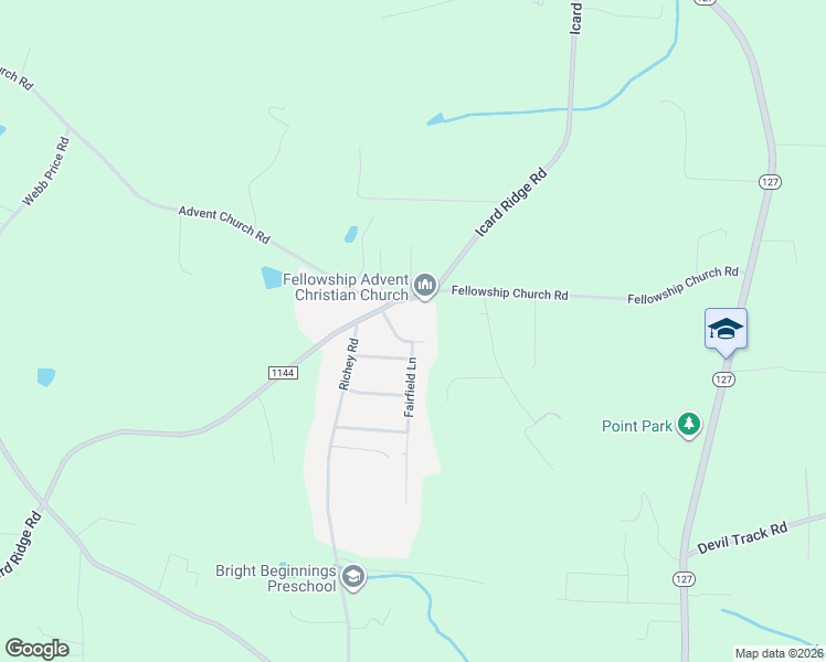 map of restaurants, bars, coffee shops, grocery stores, and more near 121 Fairfield Acres Road in Township of Taylorsville