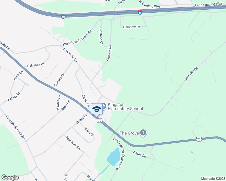 map of restaurants, bars, coffee shops, grocery stores, and more near 851 Lawnville Road in Kingston