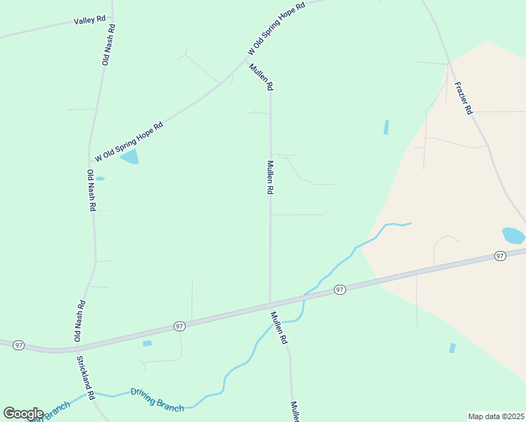 map of restaurants, bars, coffee shops, grocery stores, and more near Mullen Road in Nash County