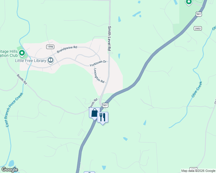 map of restaurants, bars, coffee shops, grocery stores, and more near 101 Lexington Road in Chapel Hill
