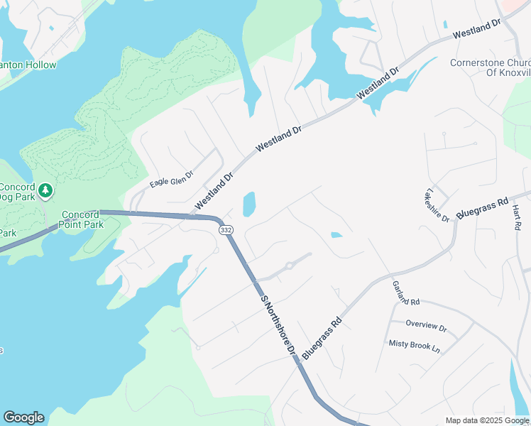 map of restaurants, bars, coffee shops, grocery stores, and more near 10603 Kincer Farms Drive in Knoxville