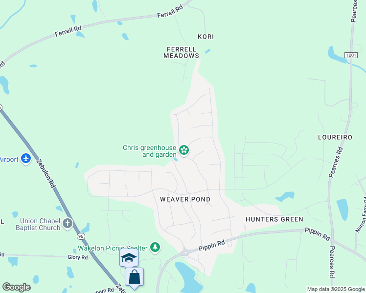 map of restaurants, bars, coffee shops, grocery stores, and more near 1600 Sage Tree Drive in Zebulon