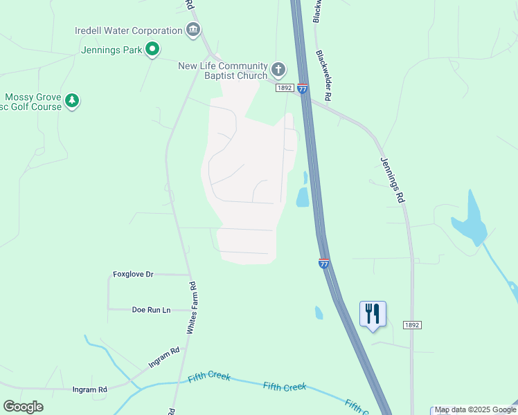 map of restaurants, bars, coffee shops, grocery stores, and more near 274 Donsdale Drive in Statesville
