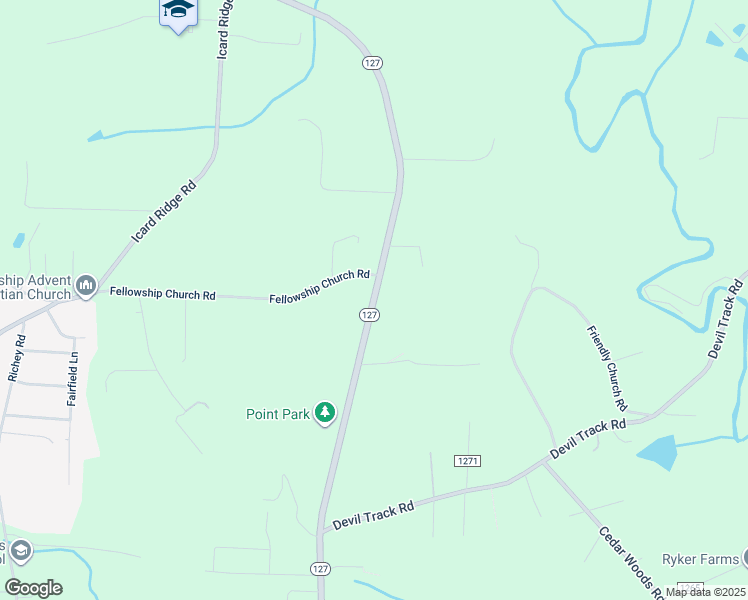 map of restaurants, bars, coffee shops, grocery stores, and more near North Carolina 127 in Township of Taylorsville