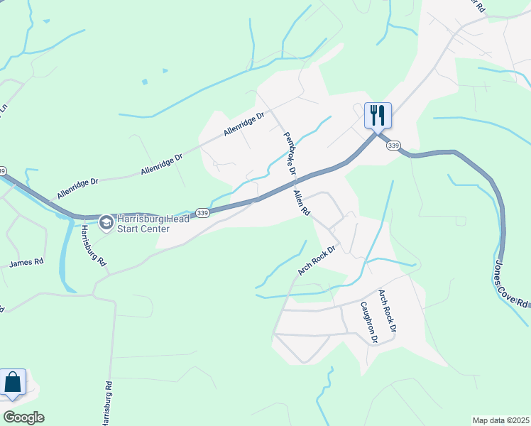 map of restaurants, bars, coffee shops, grocery stores, and more near 565 Old Covered Bridge Road in Sevierville