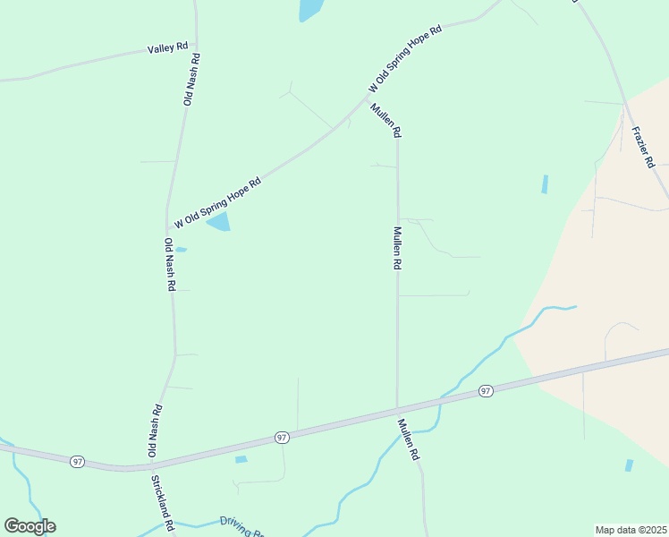 map of restaurants, bars, coffee shops, grocery stores, and more near Mullen Road in Nash County