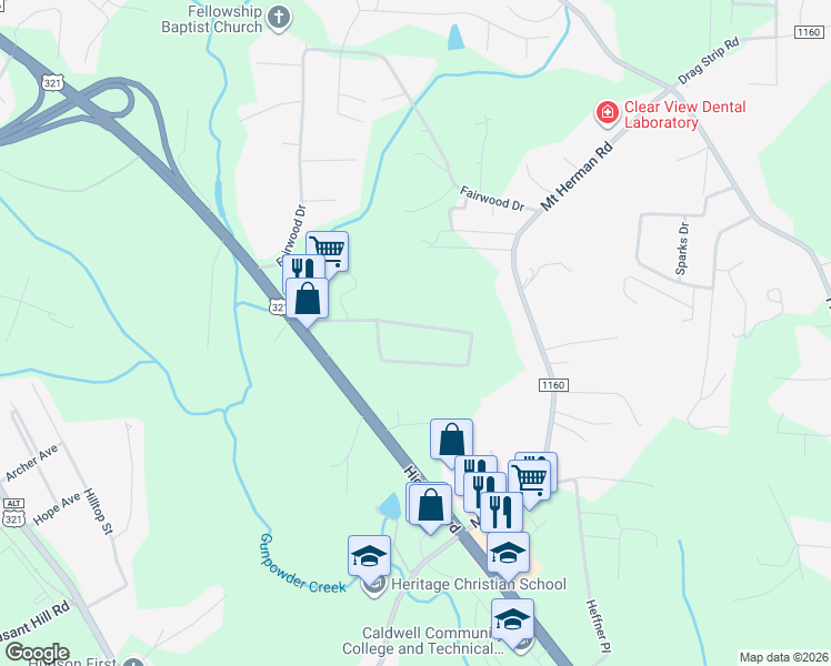 map of restaurants, bars, coffee shops, grocery stores, and more near 131 Whispering Pines Drive in Hudson