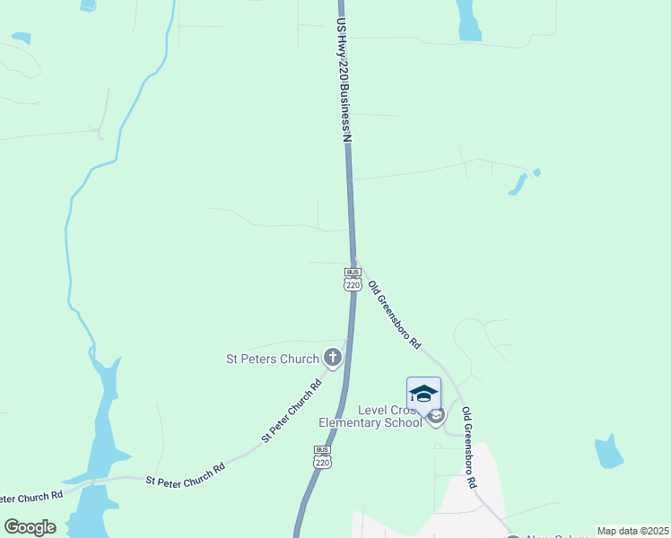 map of restaurants, bars, coffee shops, grocery stores, and more near 8893 US Highway 220 Business North in Randleman