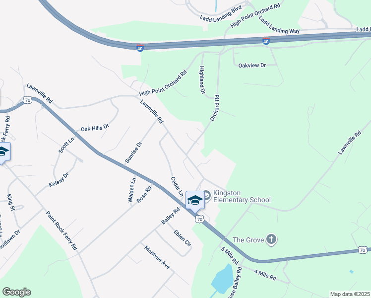 map of restaurants, bars, coffee shops, grocery stores, and more near 625 Lawnville Road in Kingston