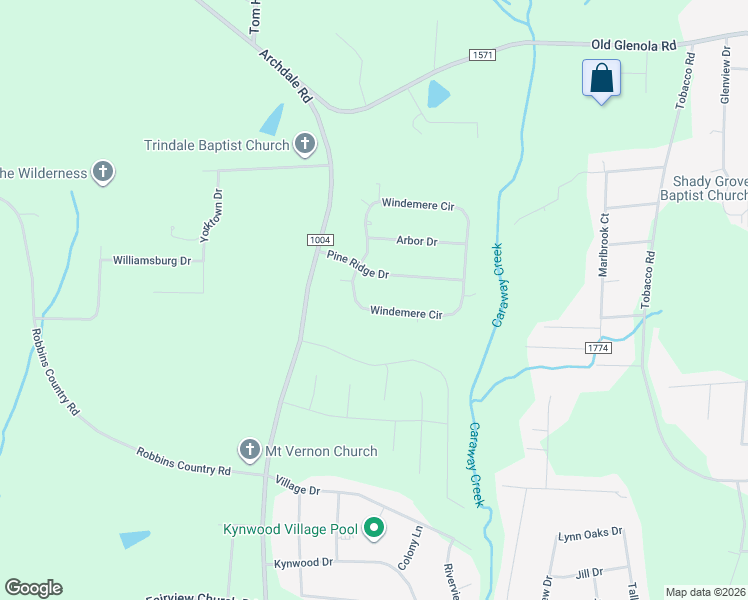 map of restaurants, bars, coffee shops, grocery stores, and more near 5286 Windemere Circle in Trinity
