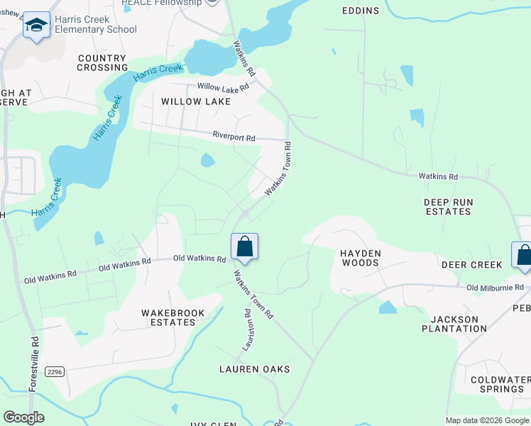 map of restaurants, bars, coffee shops, grocery stores, and more near 2928 Hickory Field Drive in Raleigh
