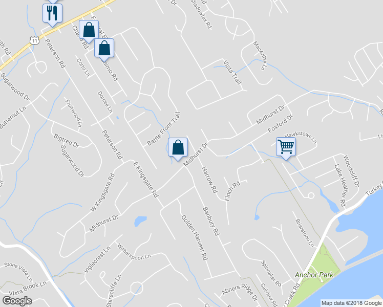 map of restaurants, bars, coffee shops, grocery stores, and more near 421 Harrow Road in Knoxville