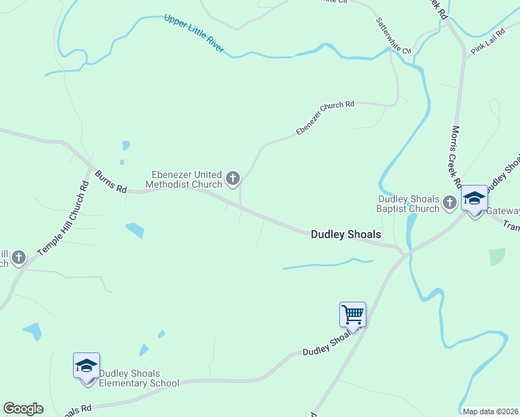 map of restaurants, bars, coffee shops, grocery stores, and more near 4976 Burns Road in Granite Falls