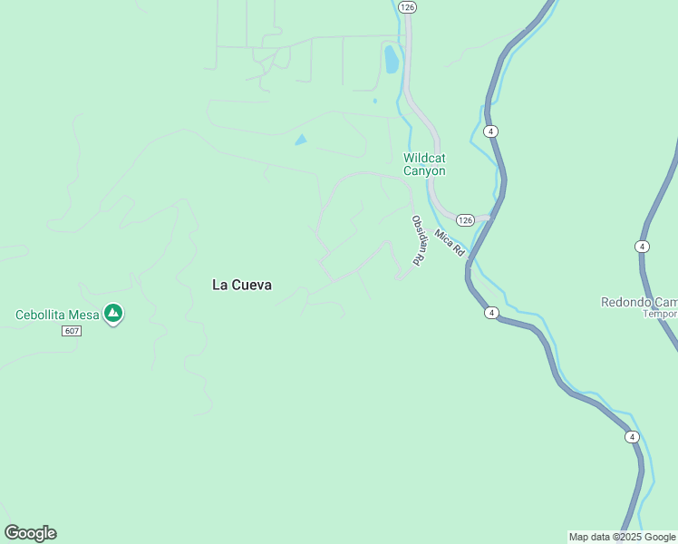 map of restaurants, bars, coffee shops, grocery stores, and more near 95 Obsidian Road in Jemez Springs