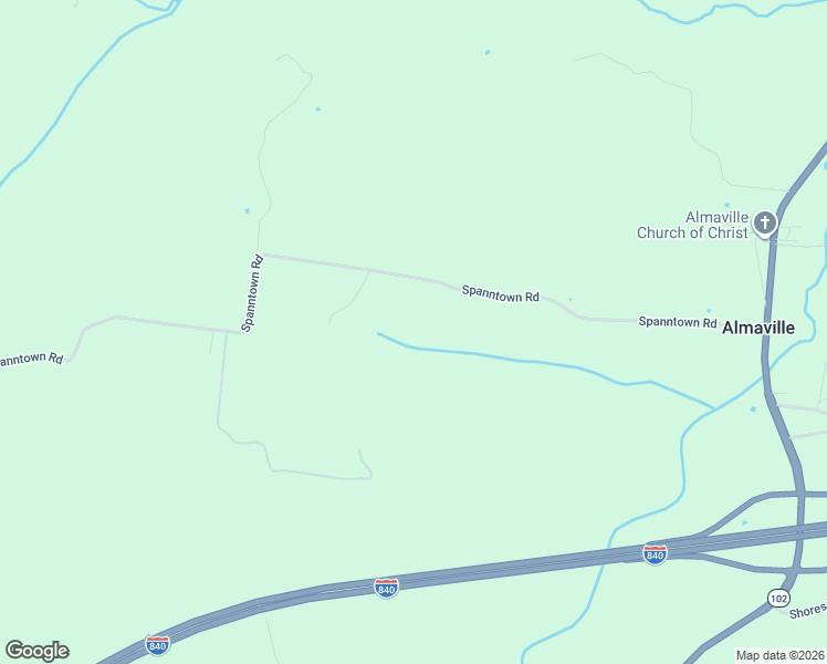 map of restaurants, bars, coffee shops, grocery stores, and more near 9885 Spanntown Road in Arrington