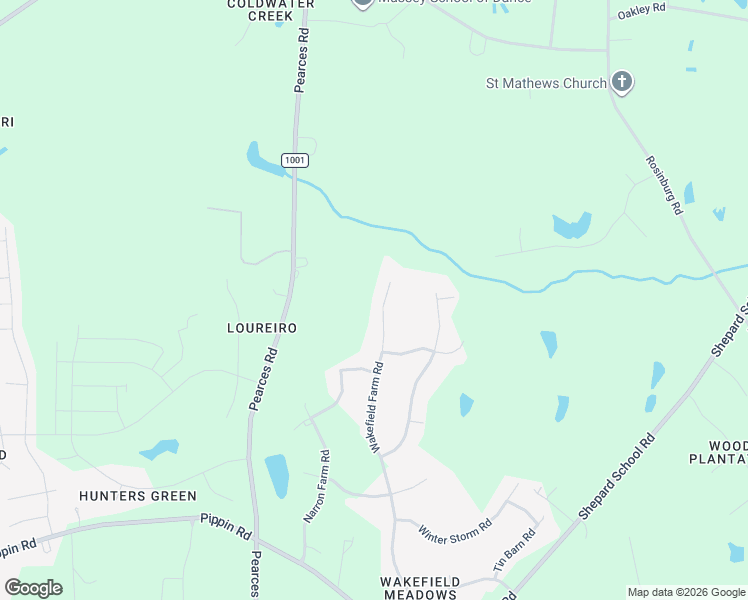 map of restaurants, bars, coffee shops, grocery stores, and more near 1409 Wakefield Farm Road in Zebulon