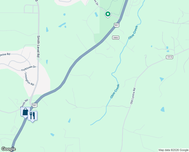 map of restaurants, bars, coffee shops, grocery stores, and more near 2005 Shagbark Court in Chapel Hill