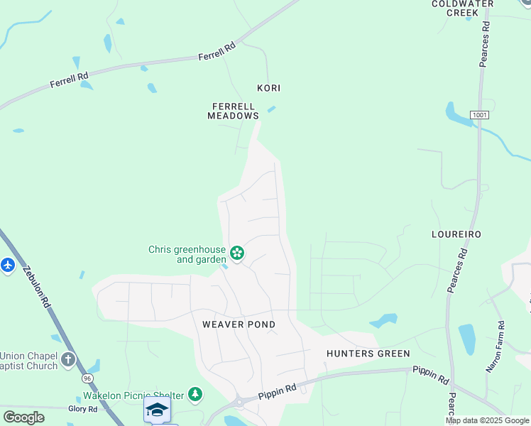map of restaurants, bars, coffee shops, grocery stores, and more near 512 Oak Holly Lane in Zebulon