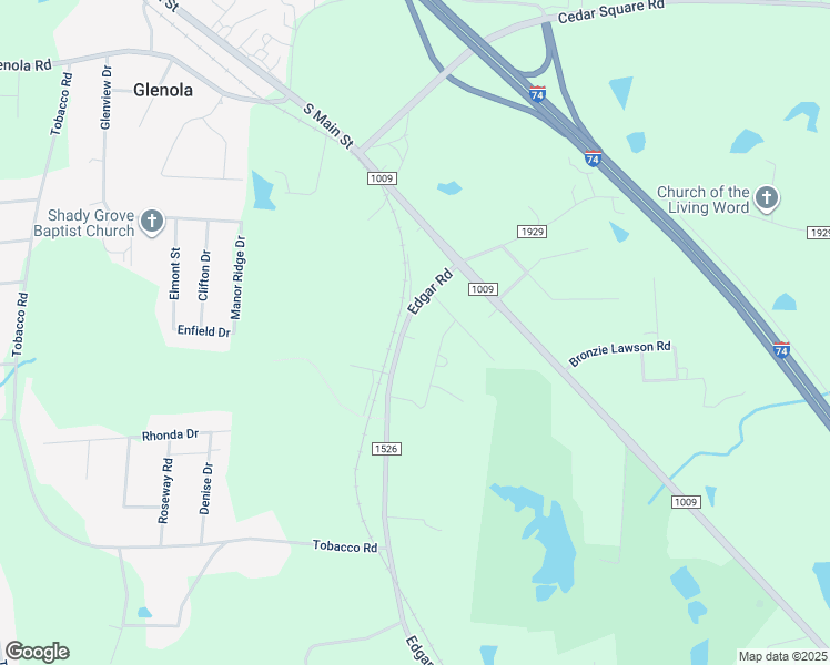 map of restaurants, bars, coffee shops, grocery stores, and more near 5710 Edgar Road in Archdale
