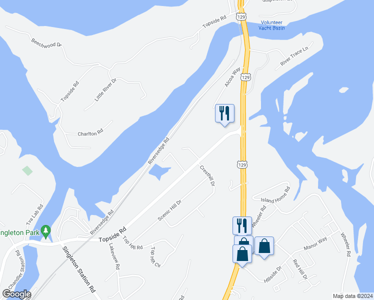 map of restaurants, bars, coffee shops, grocery stores, and more near 1120 Topside Road in Louisville