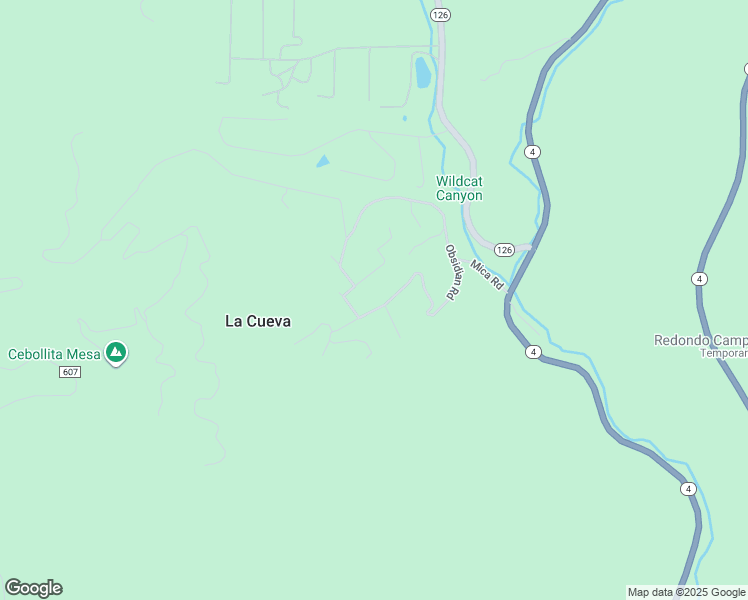 map of restaurants, bars, coffee shops, grocery stores, and more near 95 Obsidian Road in Jemez Springs