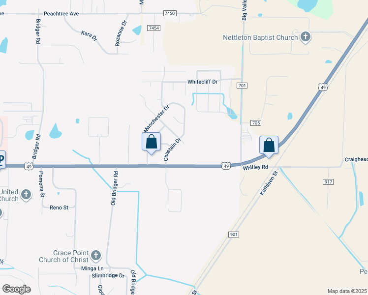 map of restaurants, bars, coffee shops, grocery stores, and more near 2003 Sheffield Cove in Jonesboro