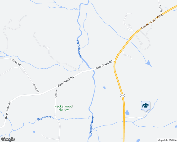 map of restaurants, bars, coffee shops, grocery stores, and more near 3530 Bear Creek Rd in Franklin