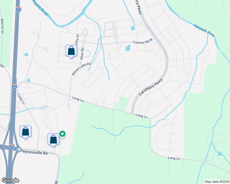 map of restaurants, bars, coffee shops, grocery stores, and more near 668 Finnhorse Lane in Franklin