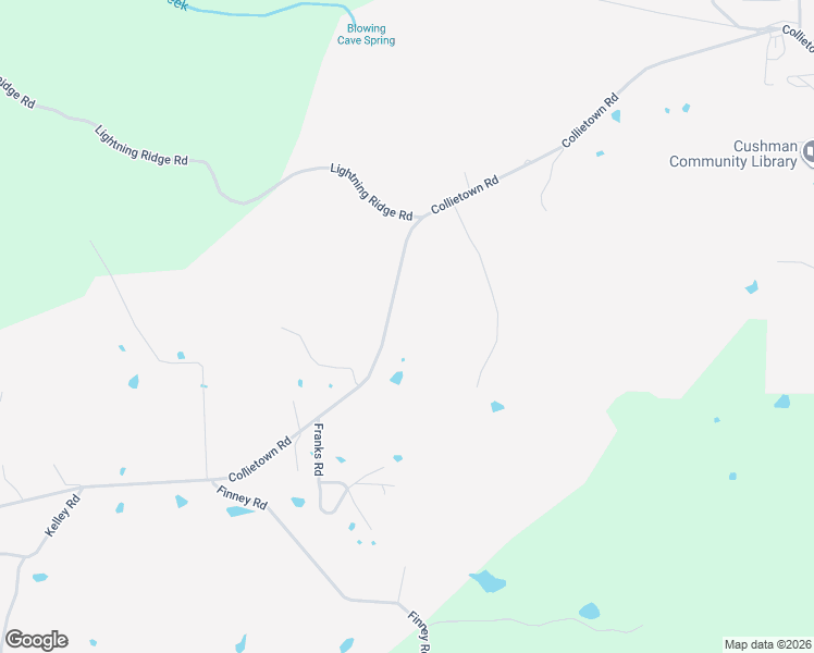map of restaurants, bars, coffee shops, grocery stores, and more near 905 Collietown Road in Batesville