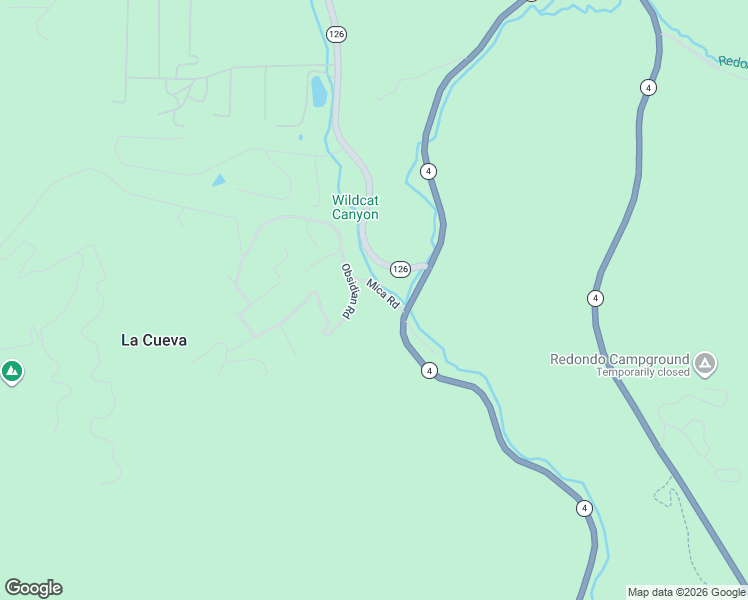 map of restaurants, bars, coffee shops, grocery stores, and more near 92 Mica Road in Jemez Springs