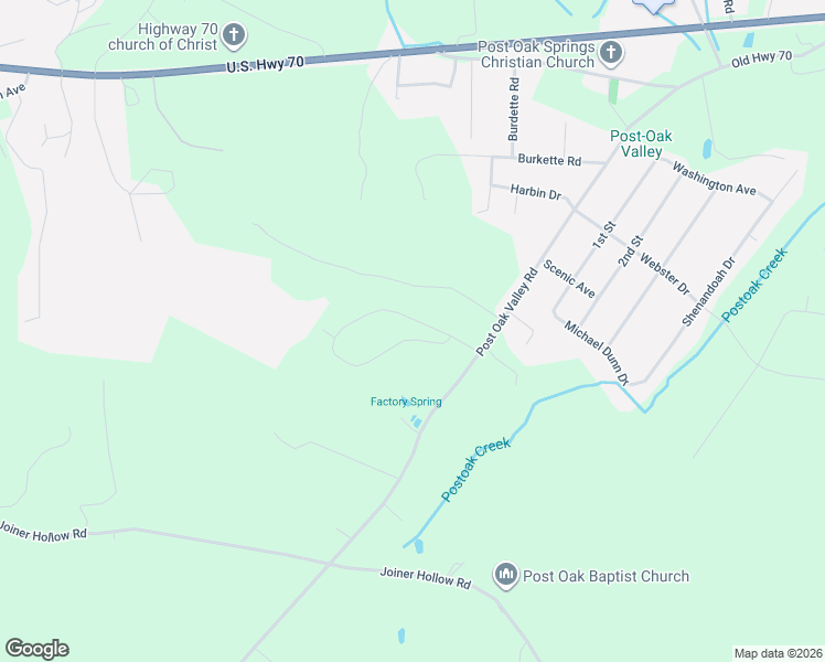 map of restaurants, bars, coffee shops, grocery stores, and more near 118 Dan Circle in Rockwood
