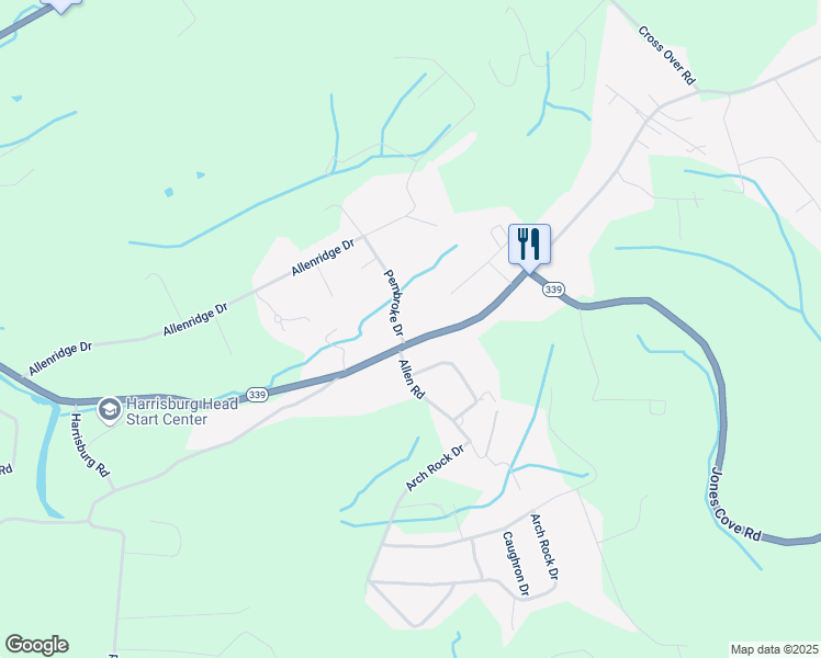 map of restaurants, bars, coffee shops, grocery stores, and more near 2240 Pembroke Drive in Sevierville