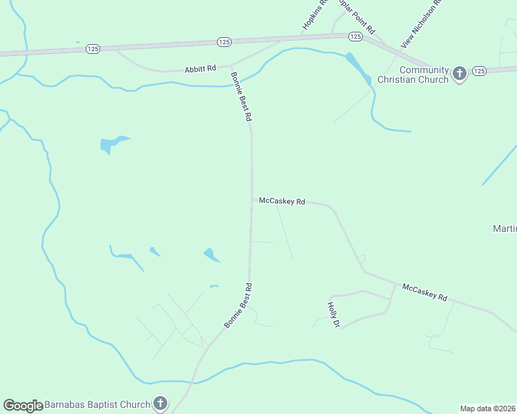 map of restaurants, bars, coffee shops, grocery stores, and more near 1472-1548 Bonnie Best Road in Williamston