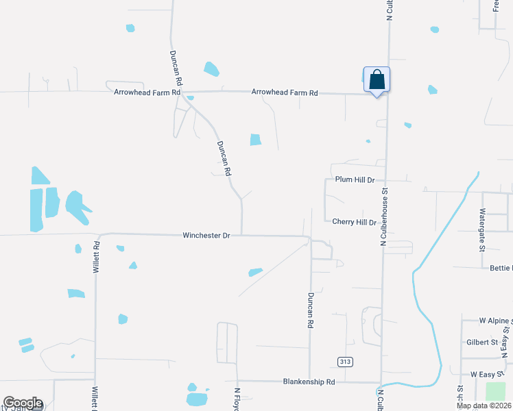 map of restaurants, bars, coffee shops, grocery stores, and more near 2114 Duncan Road in Jonesboro