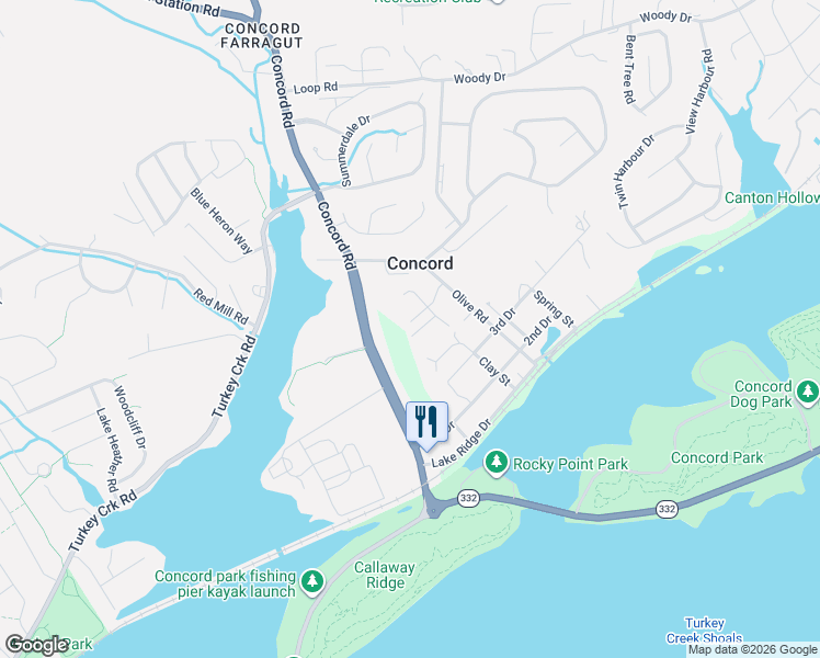 map of restaurants, bars, coffee shops, grocery stores, and more near 10942 Alvaros Ln in Knoxville