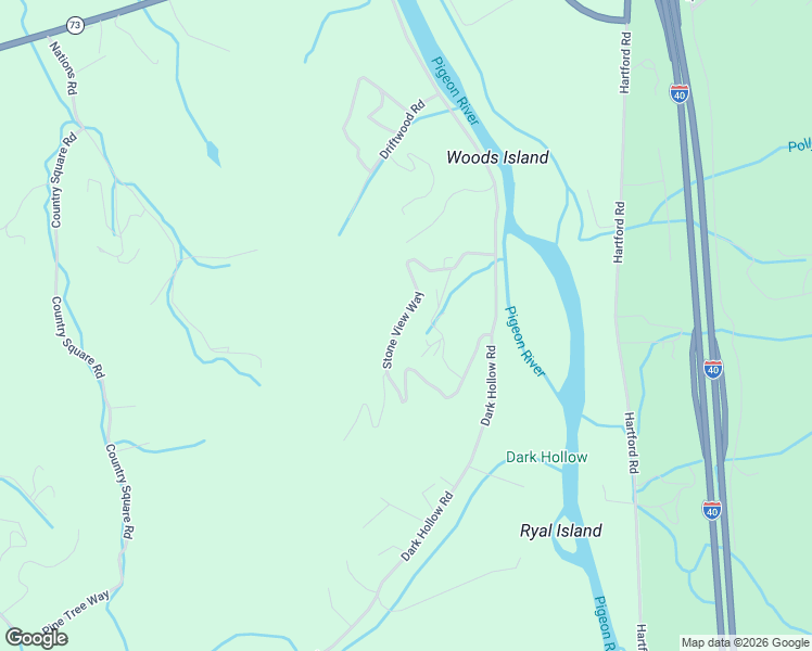 map of restaurants, bars, coffee shops, grocery stores, and more near 2188 Stone View Way in Cosby