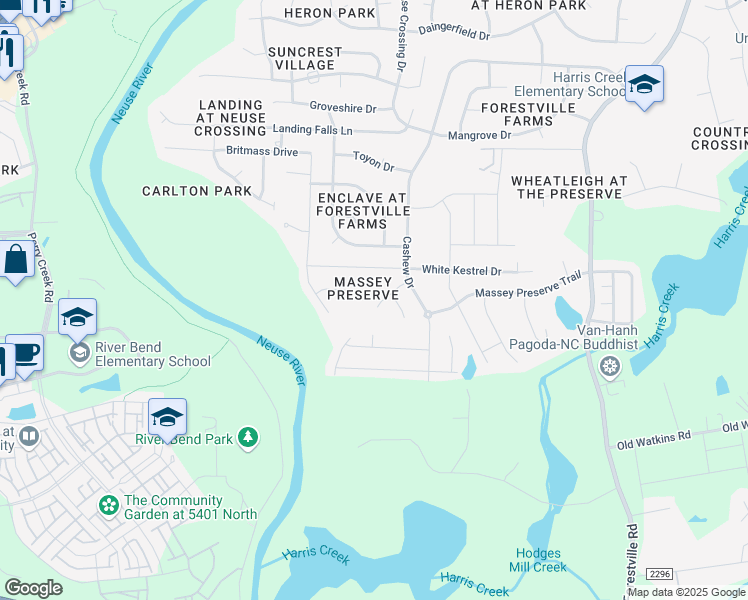 map of restaurants, bars, coffee shops, grocery stores, and more near 3911 Big Pond Court in Raleigh