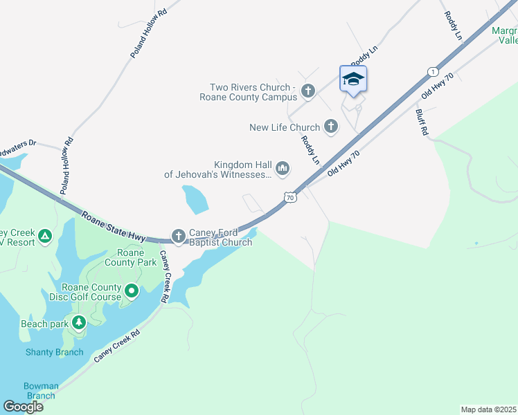 map of restaurants, bars, coffee shops, grocery stores, and more near 207 Midtown Lane in Harriman