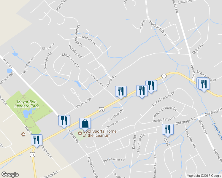 map of restaurants, bars, coffee shops, grocery stores, and more near 112 North Hobbs Road in Knoxville