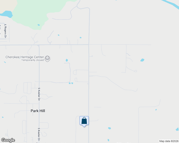 map of restaurants, bars, coffee shops, grocery stores, and more near 21327 South 530 Road in Tahlequah