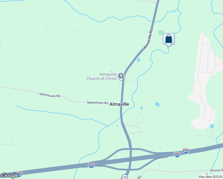 map of restaurants, bars, coffee shops, grocery stores, and more near 7860 Almaville Road in Arrington