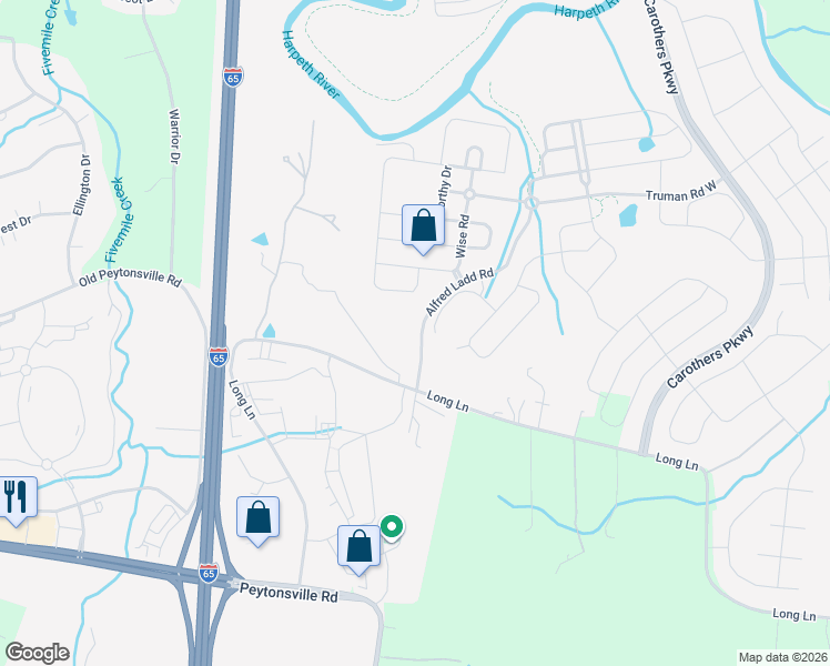 map of restaurants, bars, coffee shops, grocery stores, and more near 120 Curry Court in Franklin