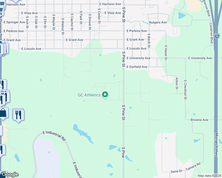 map of restaurants, bars, coffee shops, grocery stores, and more near in Guthrie