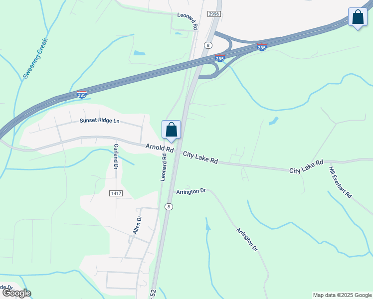 map of restaurants, bars, coffee shops, grocery stores, and more near Old US Highway 52 in Lexington