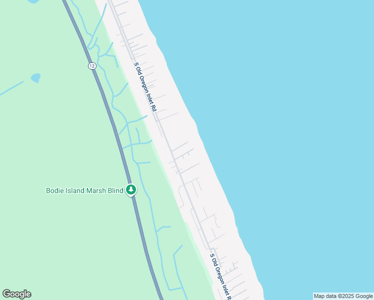 map of restaurants, bars, coffee shops, grocery stores, and more near East Nansemond Street in Nags Head