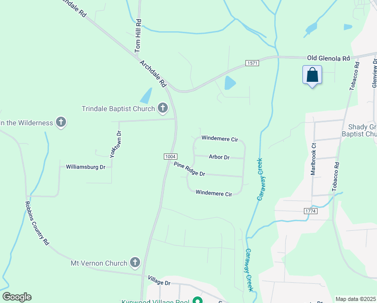 map of restaurants, bars, coffee shops, grocery stores, and more near 5519 Windemere Circle in Trinity