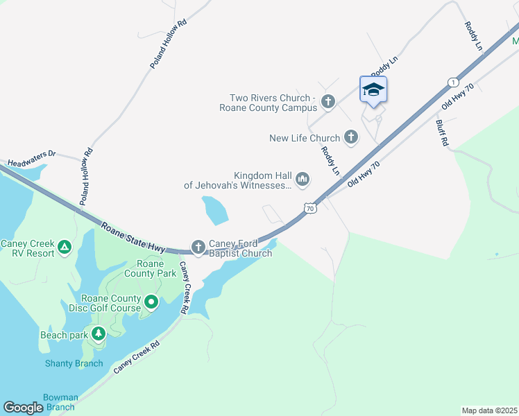 map of restaurants, bars, coffee shops, grocery stores, and more near 204 Midtown Lane in Harriman