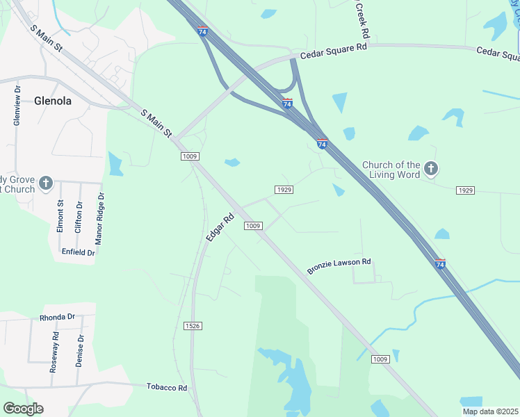 map of restaurants, bars, coffee shops, grocery stores, and more near 3361 Old Spencer Road in Archdale