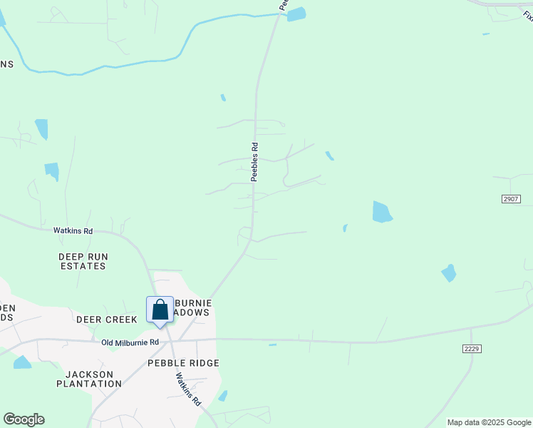 map of restaurants, bars, coffee shops, grocery stores, and more near 5020 Pampers Lane in Raleigh