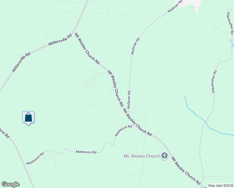 map of restaurants, bars, coffee shops, grocery stores, and more near Mount Wesley Church Road in Hiddenite